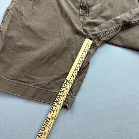 Vintage Mossimo Cargo Supply Shorts Mens 38 Brown Chino Distressed Skate Y2K - Picture 2 of 11